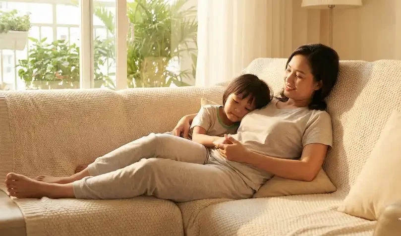 Mẹ thư thái vì an tâm tài chính